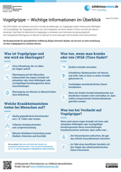 Vorschaubild Informationsblatt zur Vogelgrippe