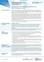 Vorschau des Erregersteckbriefs "Poliomyelitis (Kinderlähmung)"
