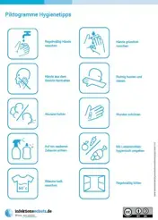 10 Piktogramme mit den wichtigsten Hygienetipps