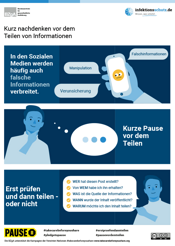 Vorschaubild der Infografik "Kurz nachdenken vor dem Teilen von Informationen"