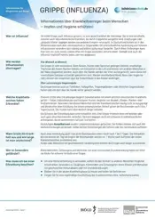 Vorschaubild des Grippe (Influenza)-Erregersteckbriefs