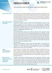 Vorschaubild des Ebola-Fieber-Erregersteckbriefs