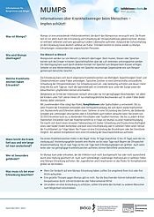 Vorschaubild Erregersteckbrief Mumps
