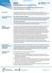 Vorschau des Erregersteckbriefs "RSV (Respiratorisches Synzytial-Virus)"